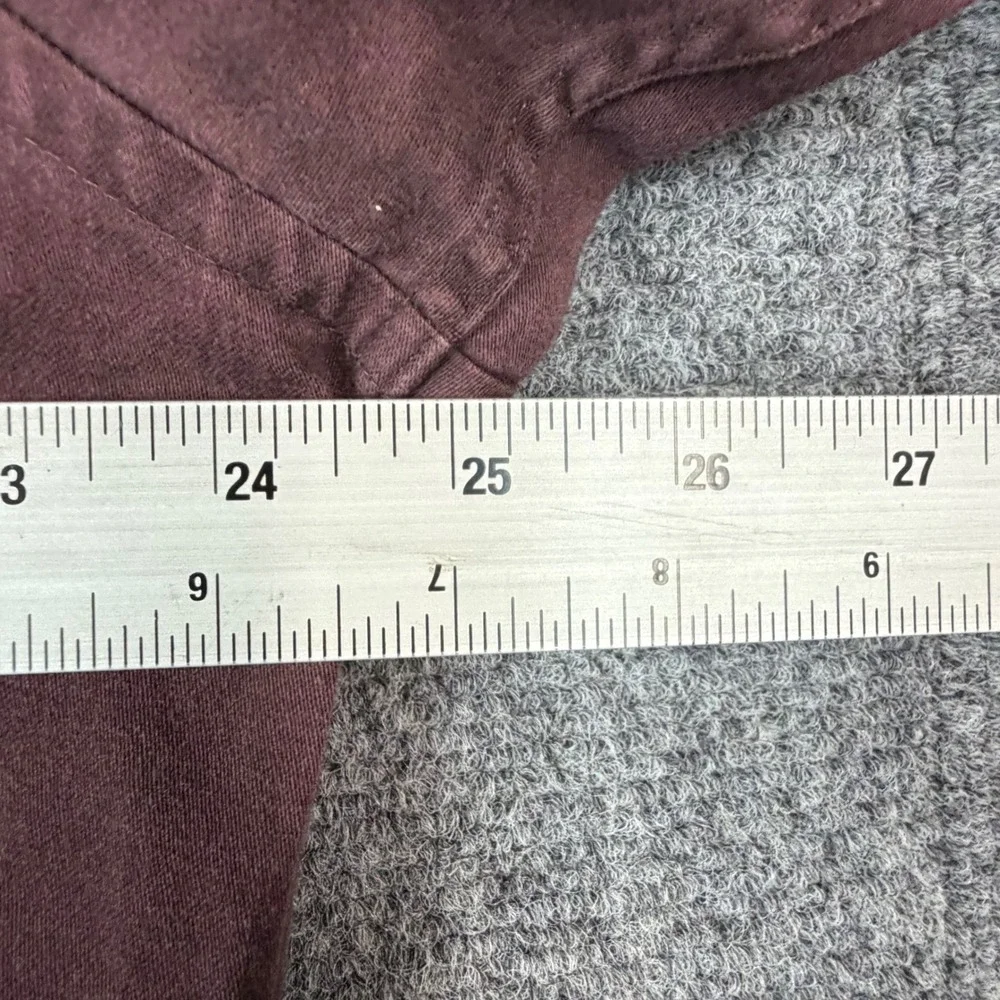 VTG Banana Republic Mens Large Burgundy Cotton Button Down Long Sleeve Shirt